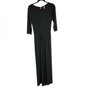 Vince Camuto Jumpsuit Womens XS Black Long Pants Drawstring Waist EUC